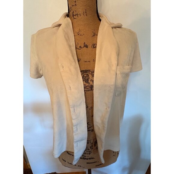 2 piece Juicy Couture Small Pajamas With Rhinestone Logo Soft Cozy Lounge Wear - Picture 9 of 14